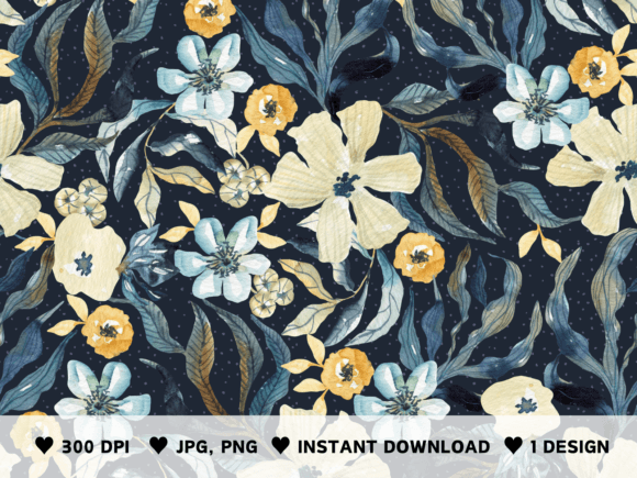 Download Night Colors Watercolor Pattern - Premium Resources