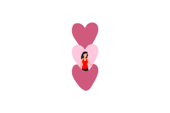 Download Valentine Illustration Girl in Love - Valentine illustration Collection