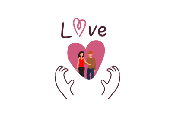 Download Valentine Illustration Couple Love Frame - Valentine illustration Collection